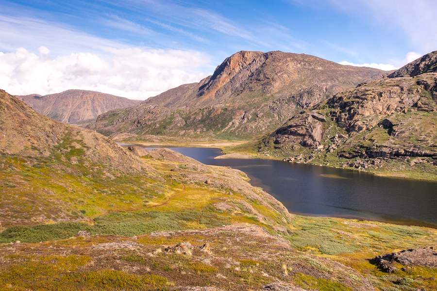 The high trail along the lake on Day 5 - Arctic Circle Trail - West Greenland