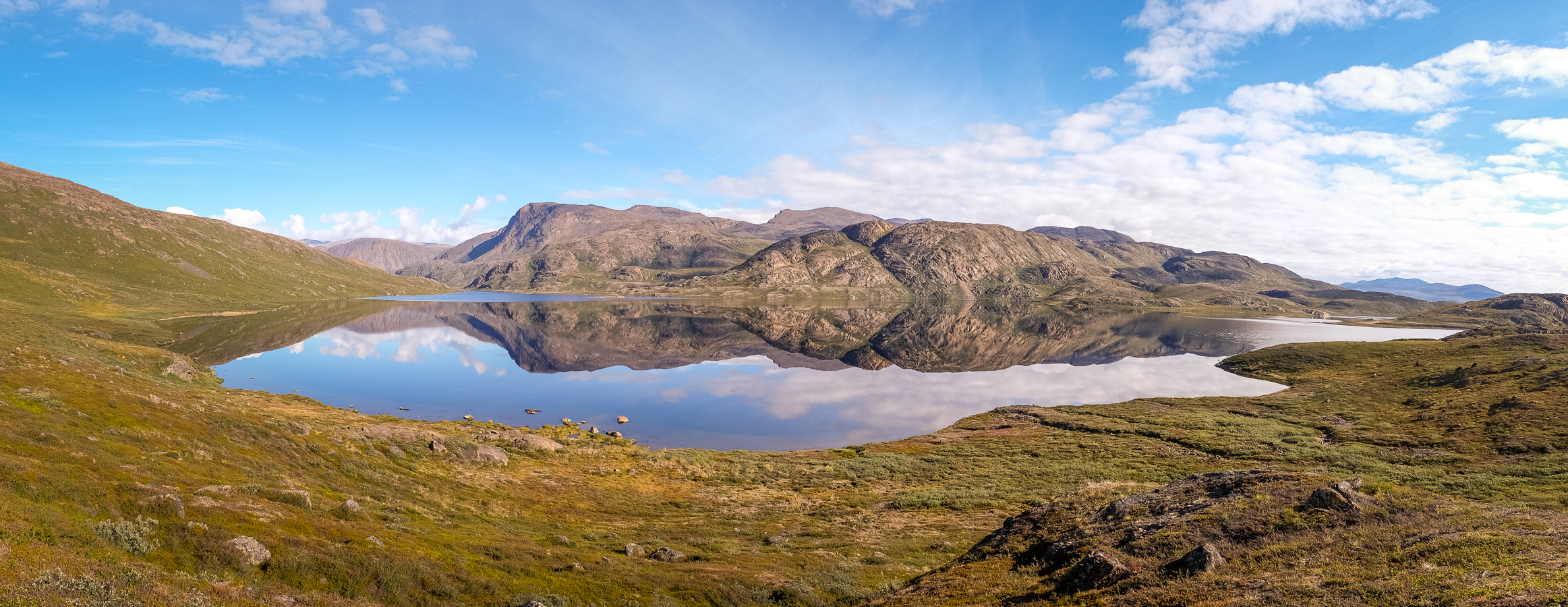 Perfect reflections in the lake - - Arctic Circle Trail - West Greenland