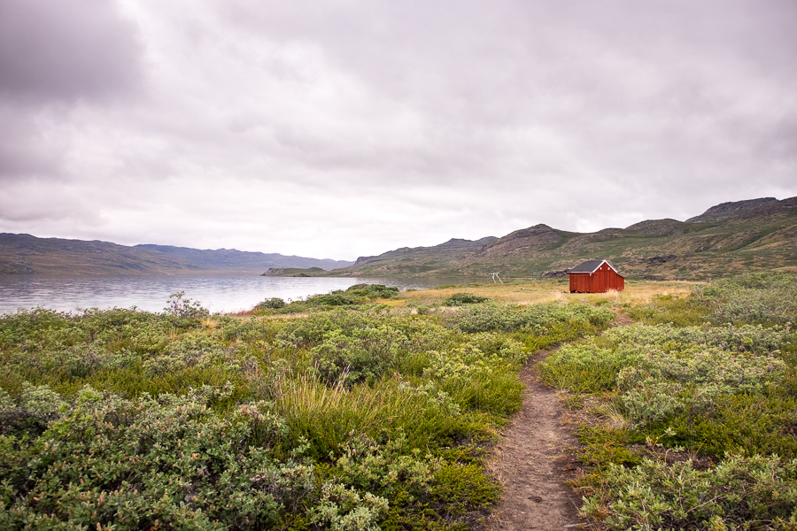 Leaving Katiffik hut - the Arctic Circle Trail - West Greenland