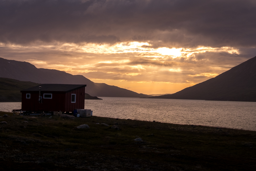 Sunset from Kangerlusarsuk Tulleq Nord Hut - Arctic Circle Trail - West Greenland