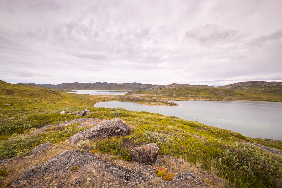 Typical scenery - mountain tarns - on Day 1 of the Arctic Circle Trail, West Greenland