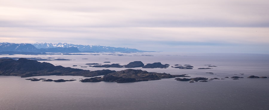 Peaks to the south of Sisimiut from Nasaasaaq mountain - West Greenland