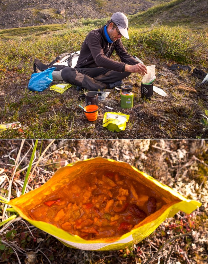 Preparing main meal on the Arctic Circle Trail - West Greenland