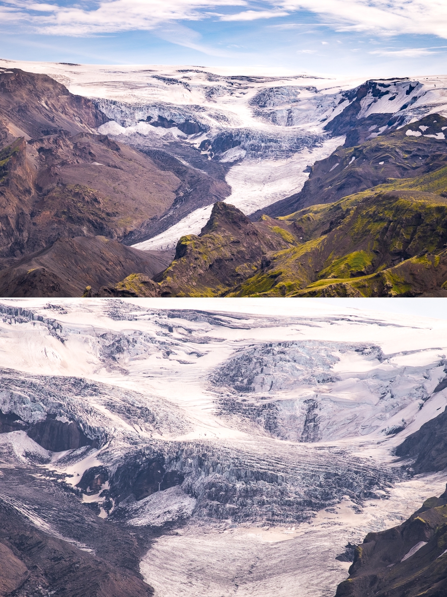 Views of Mýrdalsjökull Glacier - Laugavegur Fimmvörðuháls Trail - Icelandic Highlands