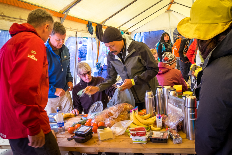 Communal tent at Landmannalaugar - Icelandic Highlands