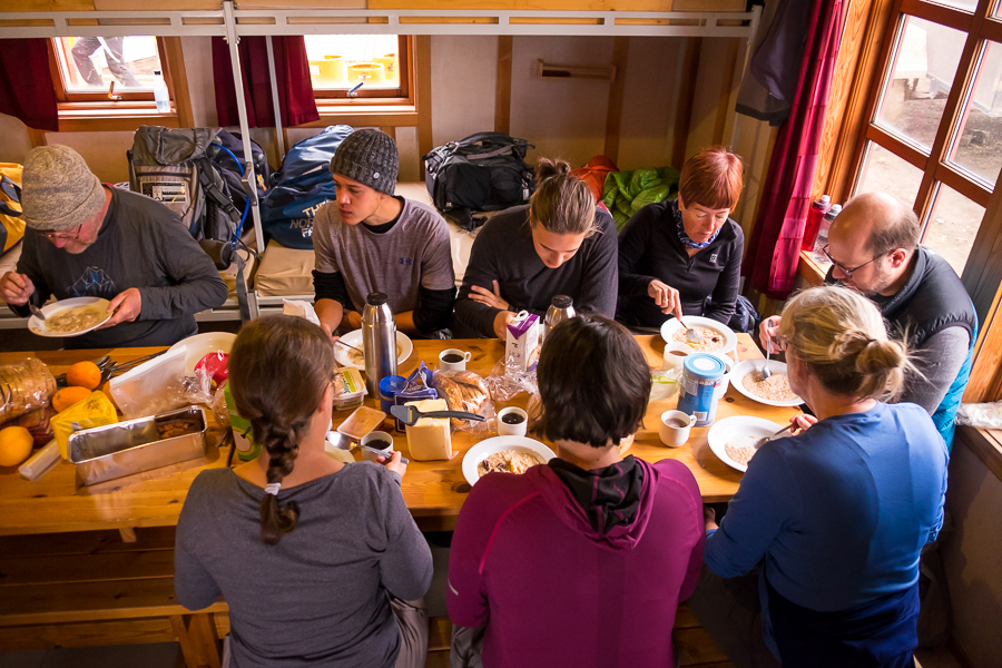 Breakfast at Hrafntinnusker Hut - Laugavegur Trail - Icelandic Highlands