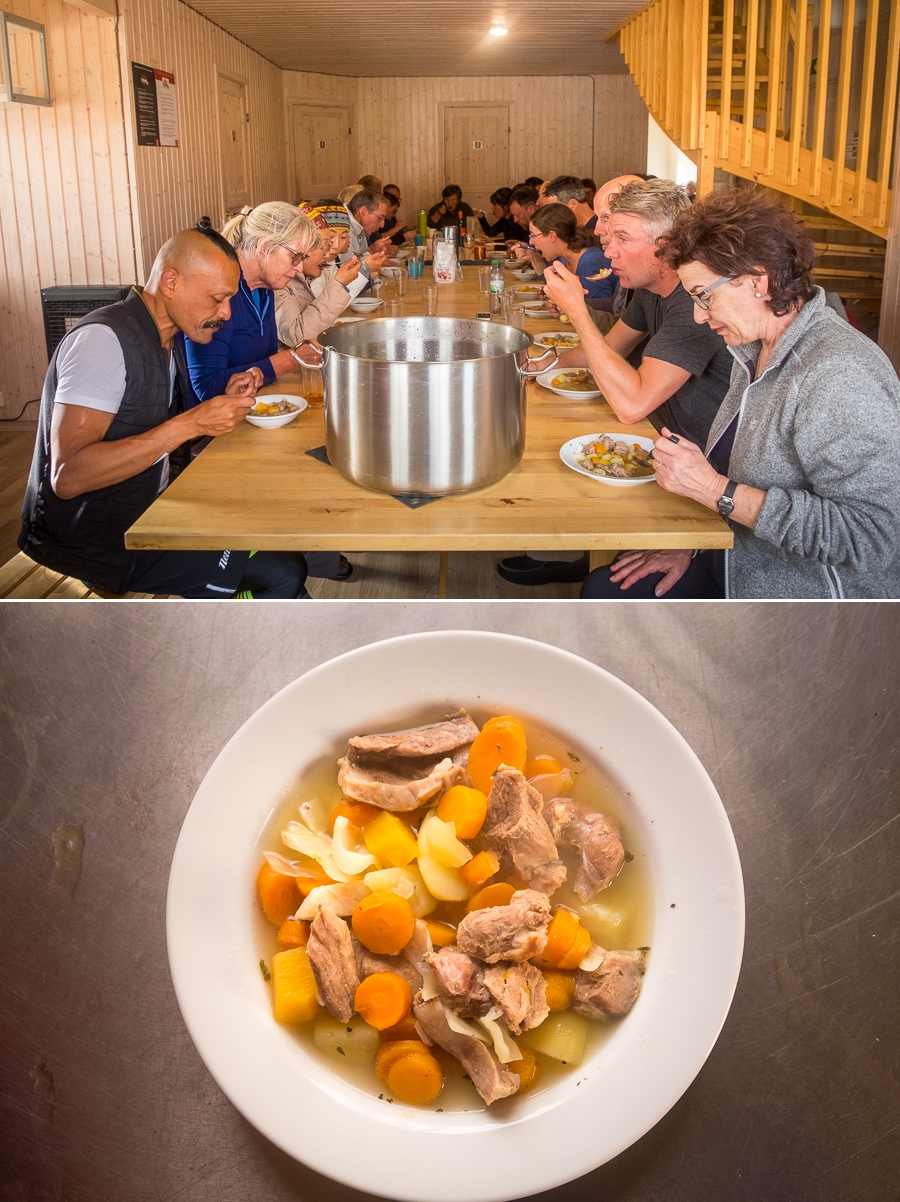 Dinner at Álftavatn Hut - Laugavegur Trail - Icelandic Highlands