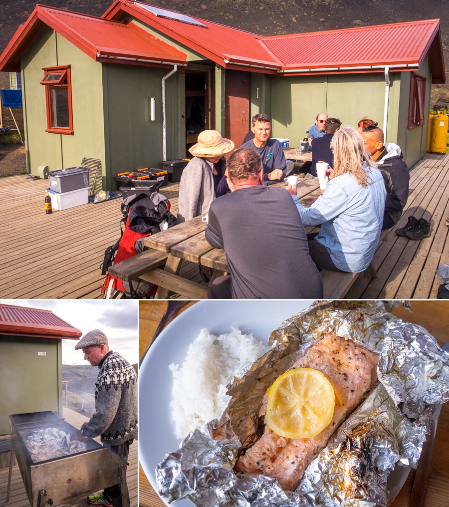 Relaxing and cooking dinner at Botnar Hut in Emstrur - Laugavegur Trail - Icelandic Highlands