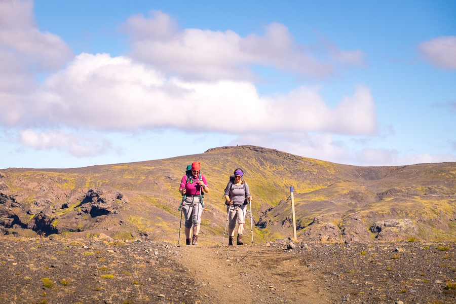 Hiking in the sun on Day 4 - Laugavegur Trail - Icelandic Highlands