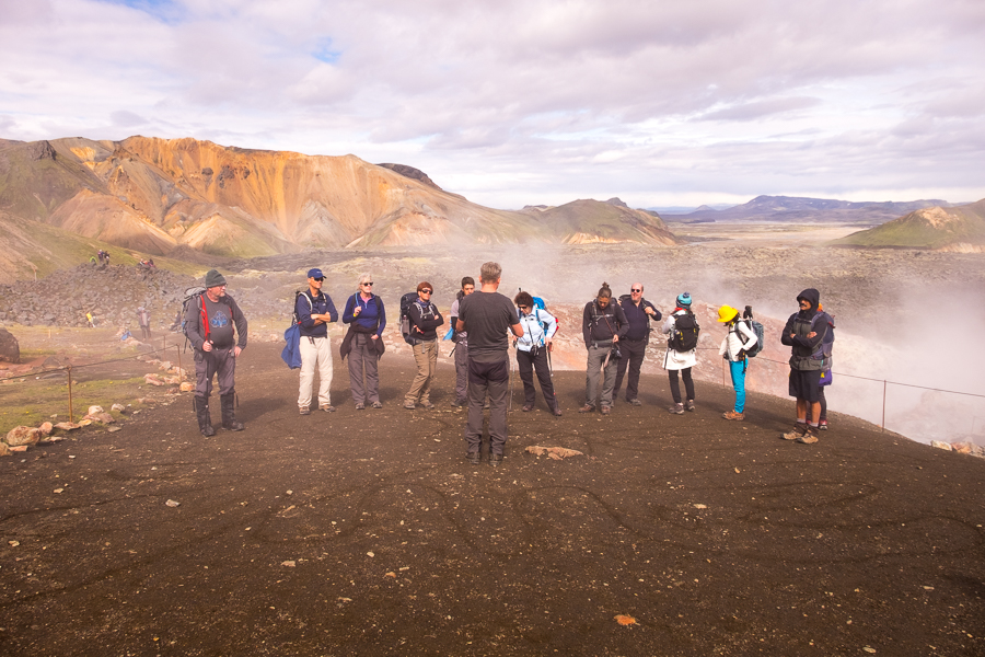 Sigthor talking about Iceland on the Laugavegur Trail - Icelandic Highlands