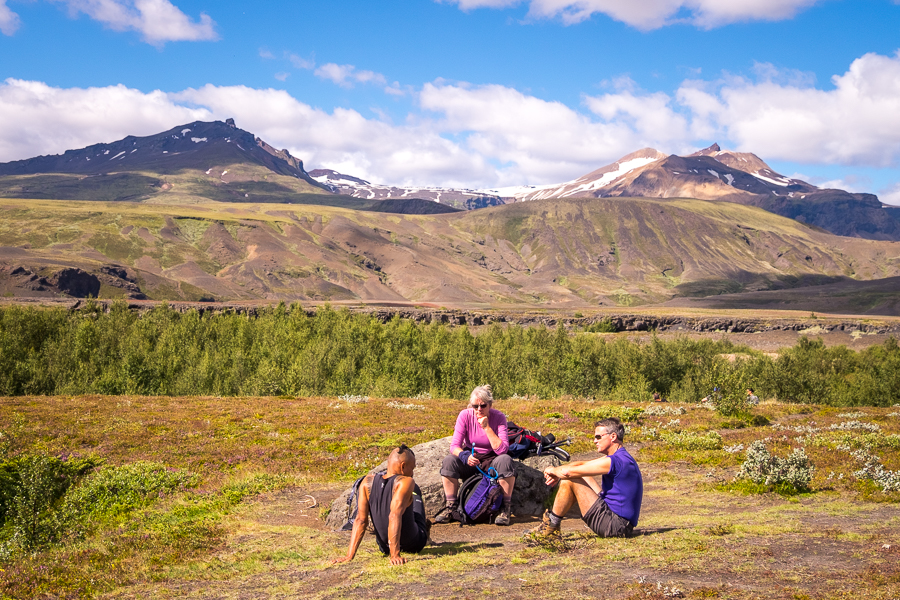 Rest stop on Day 4 of Laugavegur Trail - Icelandic Highlands