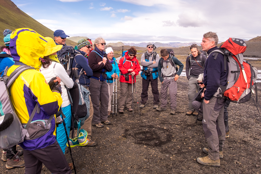 Sigthor telling another folk story on Day 3 - Laugavegur Trail - Icelandic Highlands