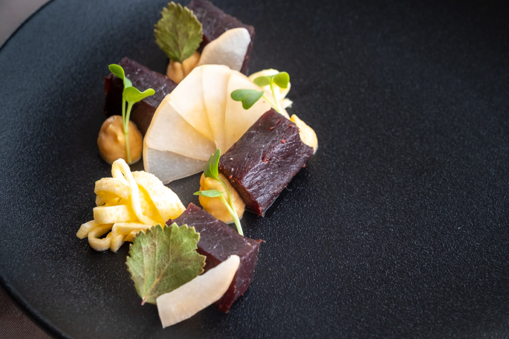 Cold smoked humpback whale - Sarfalik Tasting Menu - Nuuk -West Greenland