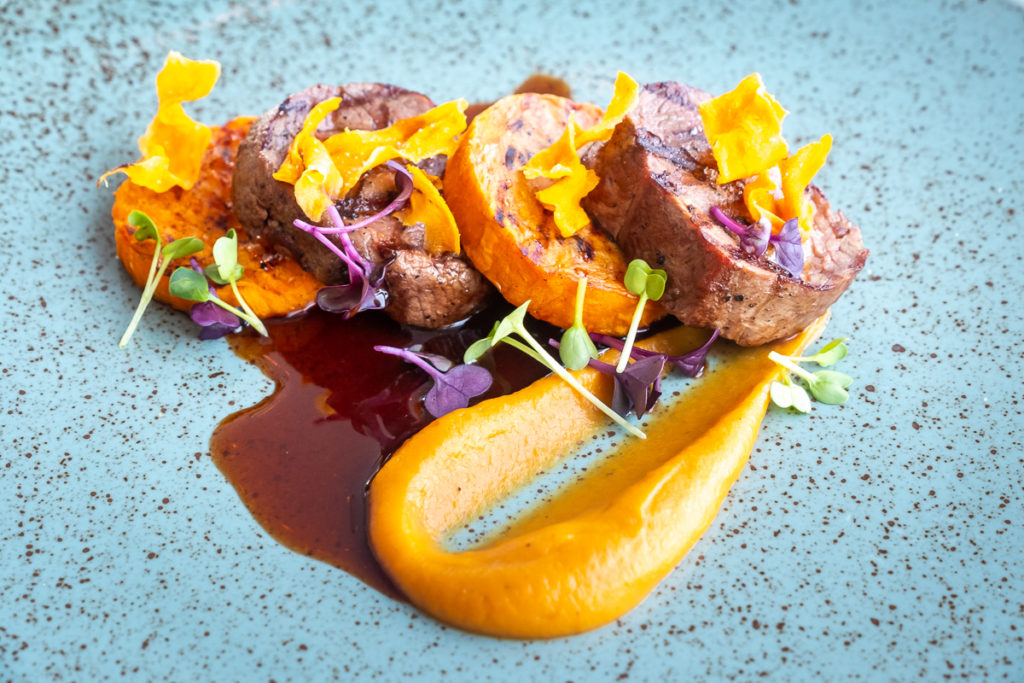 Musk Ox with Grilled Sweet Potato - Sarfalik Tasting Menu - Nuuk Greenland