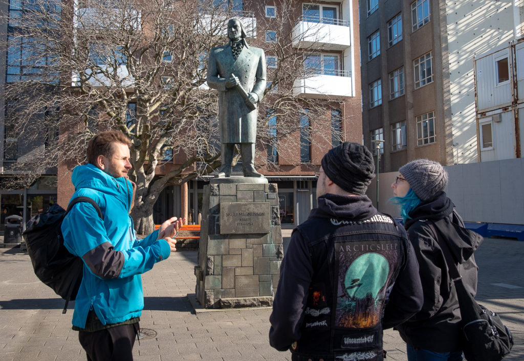 statue of Skúli Magnússon in Reykjavik, Iceland