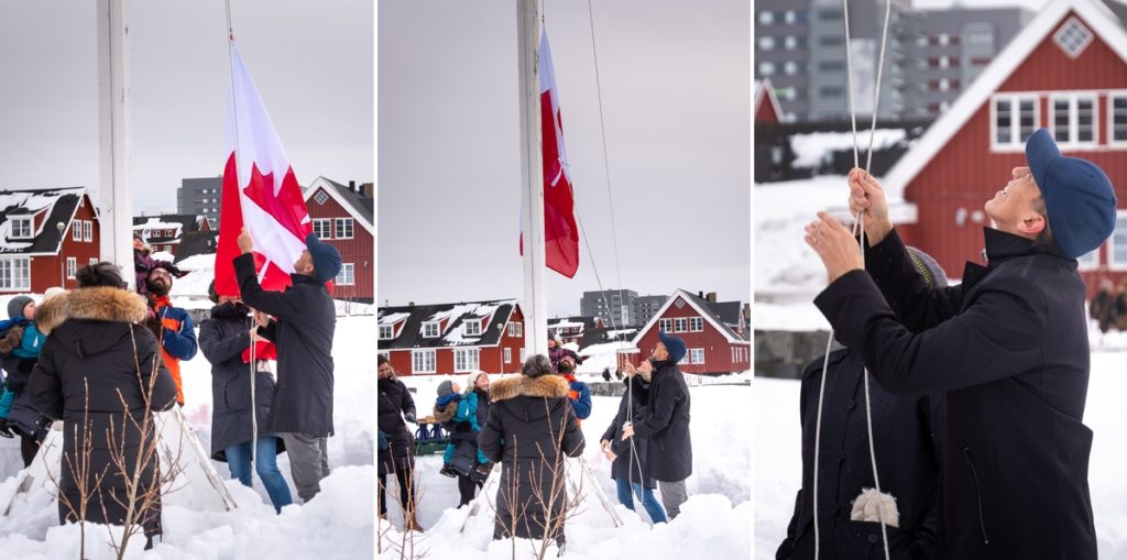Montage of the hoisting of Miki's flag - Nuuk Multi Kulti - West Greenland