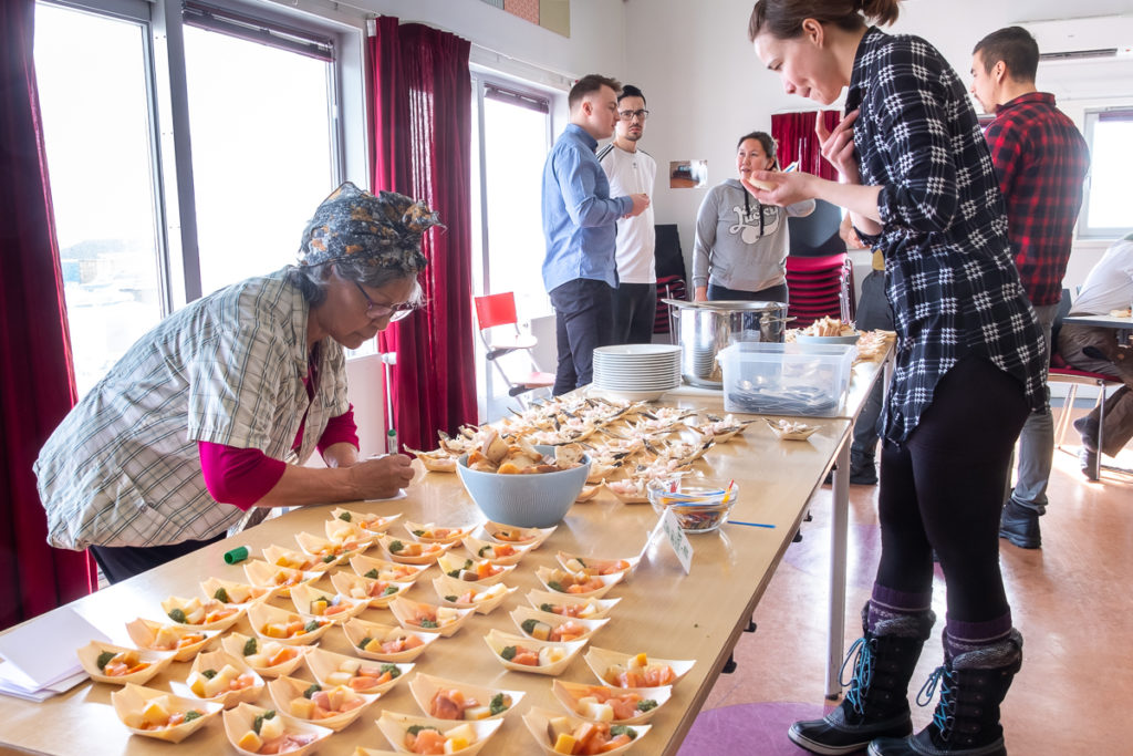 Table full of Greenlandic tasters  - Nuuk Multi Kulti - West Greenland