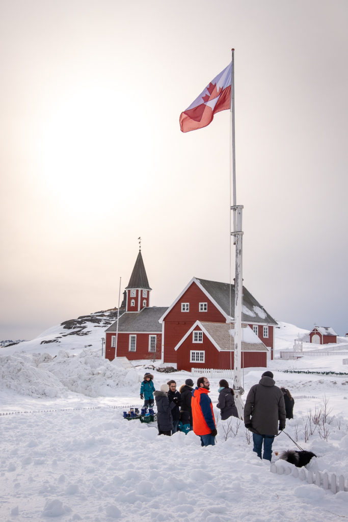 Artist flag flying high  - Nuuk Multi Kulti - West Greenland