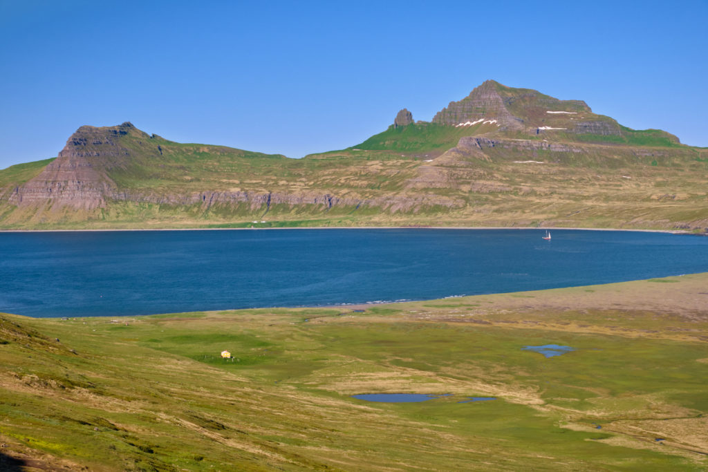 View of Hornvík campsite and the Horn - Hornstrandir - Iceland