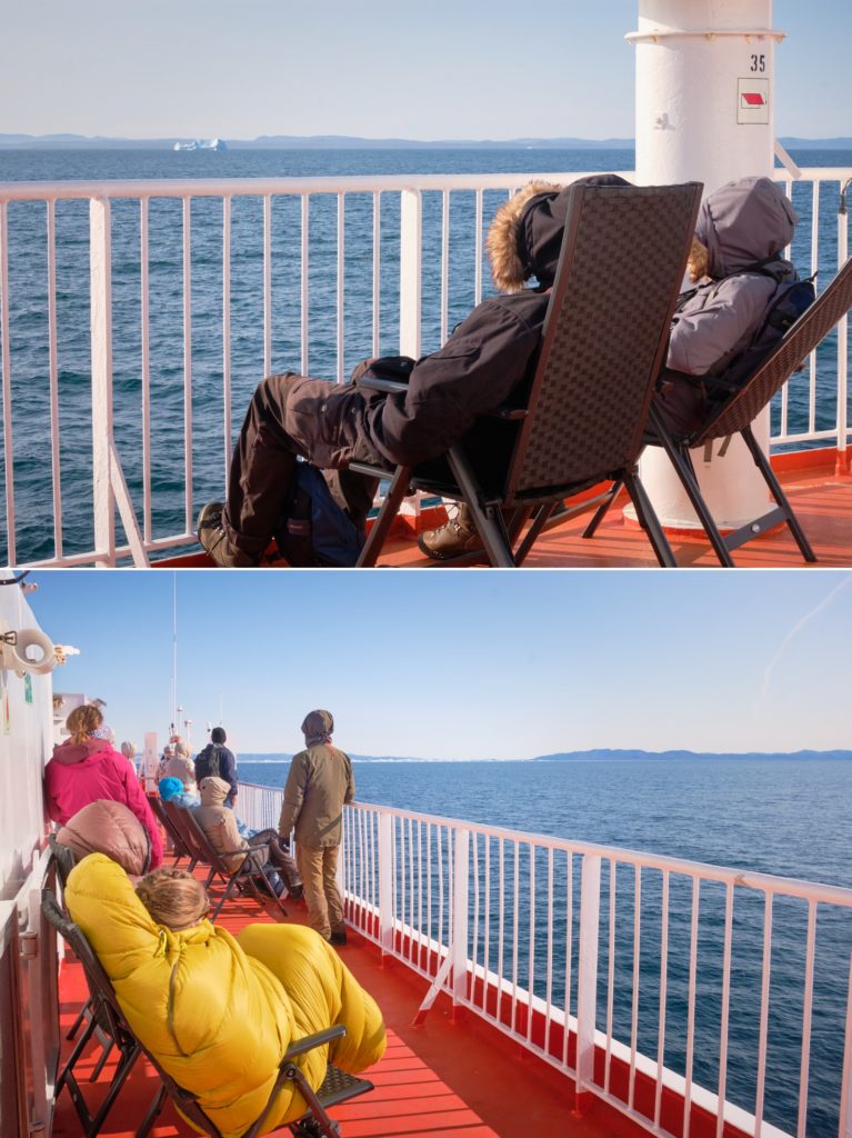 Everybody out on deck for Disko Bay crossing  - Sarfaq Ittuk - West Greenland