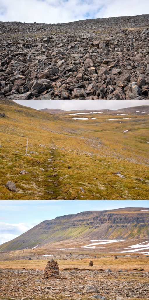 Hiking trails in Hornstrandir are indicated in different ways - Iceland