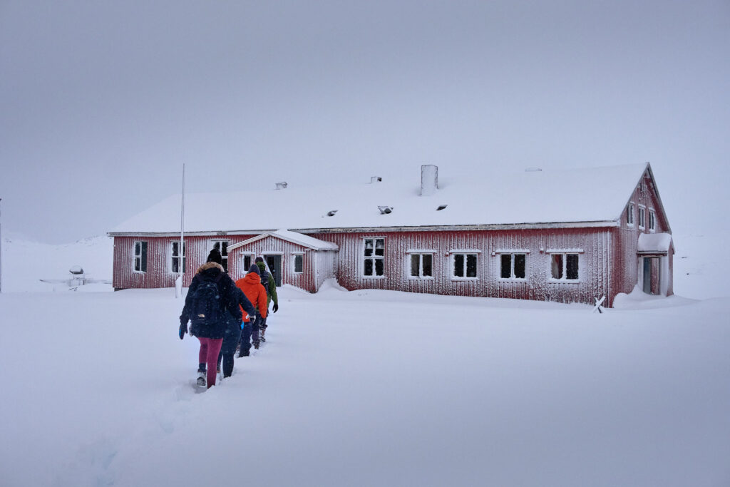 Walking to community hall - Nordafar Abandoned fish factory near Nuuk