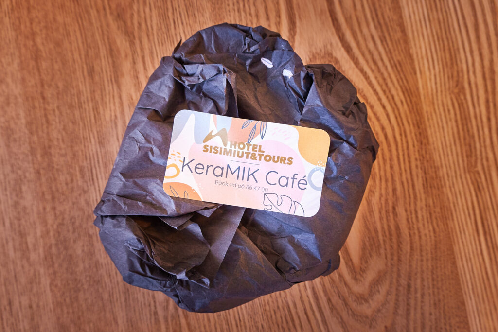 Ready to collect and specially wrapped at Keramik Cafe at the Hotel Sisimiut