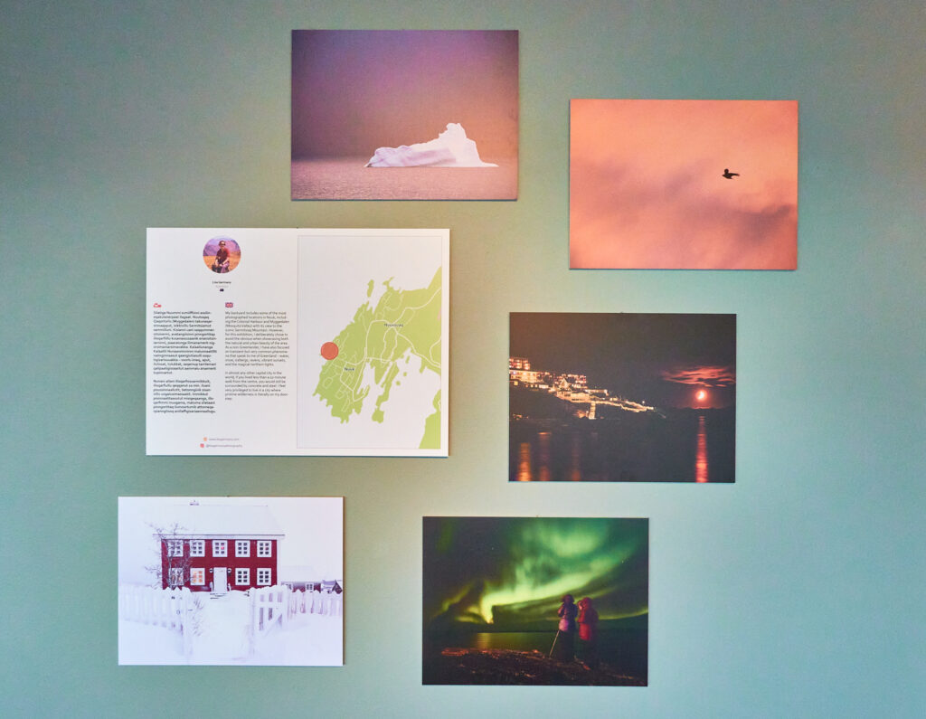 my 5 images hung in the exhibition space