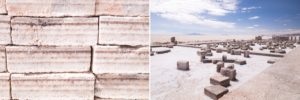 Mining salt blocks - Salar de Uyuni - Bolivia