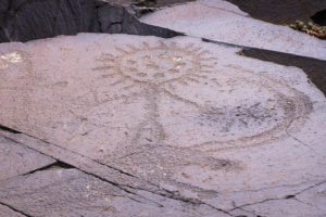 “Sun-head” deities - Tamgaly Petroglyphs - Kazakhstan