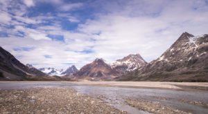 The wide river valley we had to cross to get to our next campsite