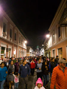 Fiesta de la Luz crowds - Quito - Ecuador