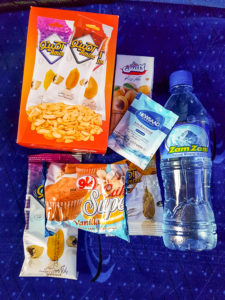 Snacks on the train from Yazd to Tehran - Iran