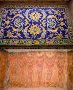Tiles and decoration - Ali Qapu Palace - Esfahan - Iran