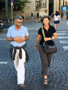 Out and about in Porto with Raúl - arm still wrapped up from tattoo