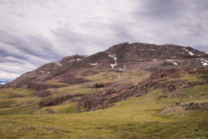 Nuuluk mountain as seen from Igaliku at the end of the Waterfall Hike in South Greenland