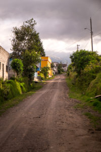 We were hiking on semi-rural roads to get from Cascada de Peguche to Parque Condor near Otavalo, Ecuador