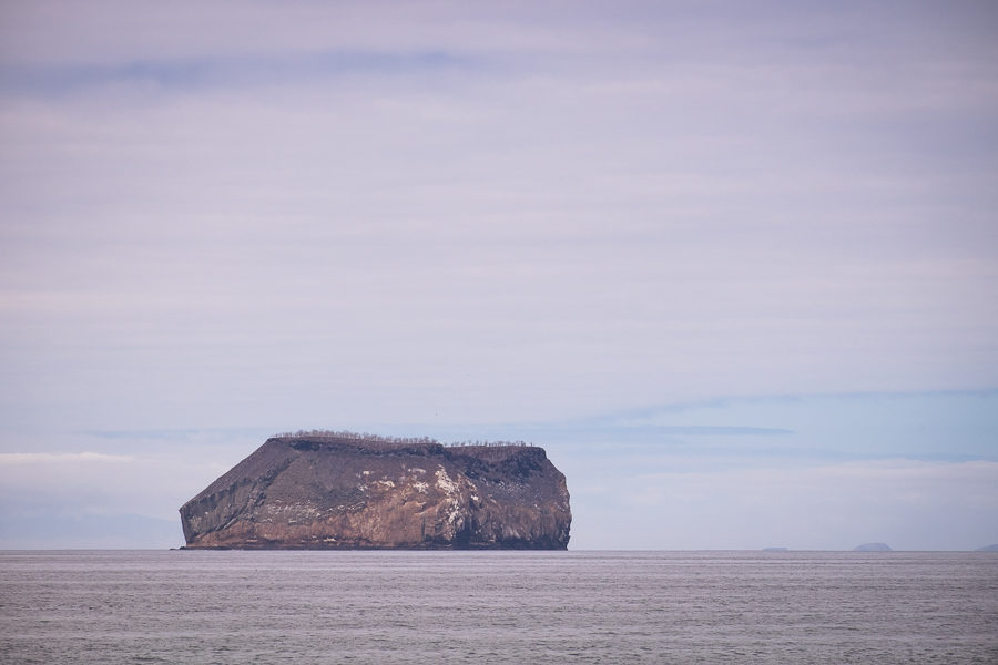 View of Daphne Major Island on the way to North Seymour Island, Galapagos