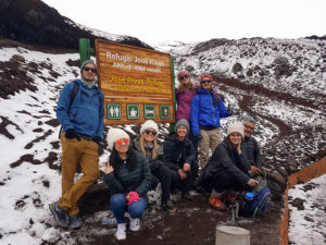 The sign at the Refugio José Rivas on Cotopaxi, Ecuador