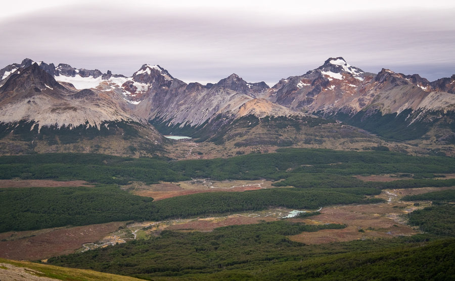 Looking back over the Carbajal Tierra valley and Laguna Esmerelda from Laguna Turquesa - Ushuaia - Argentina