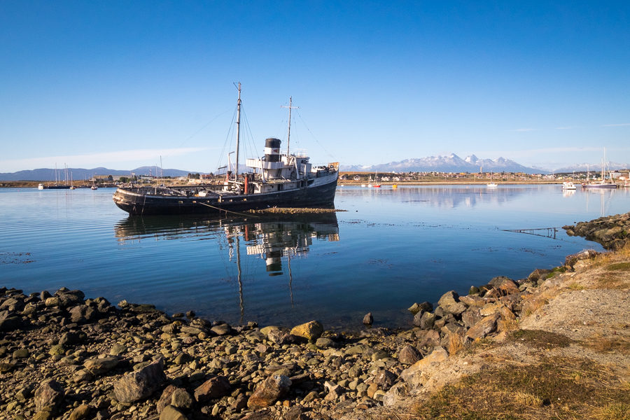 The wreck of the St Christopher, which sits in the Beagle Channel in Ushuaia