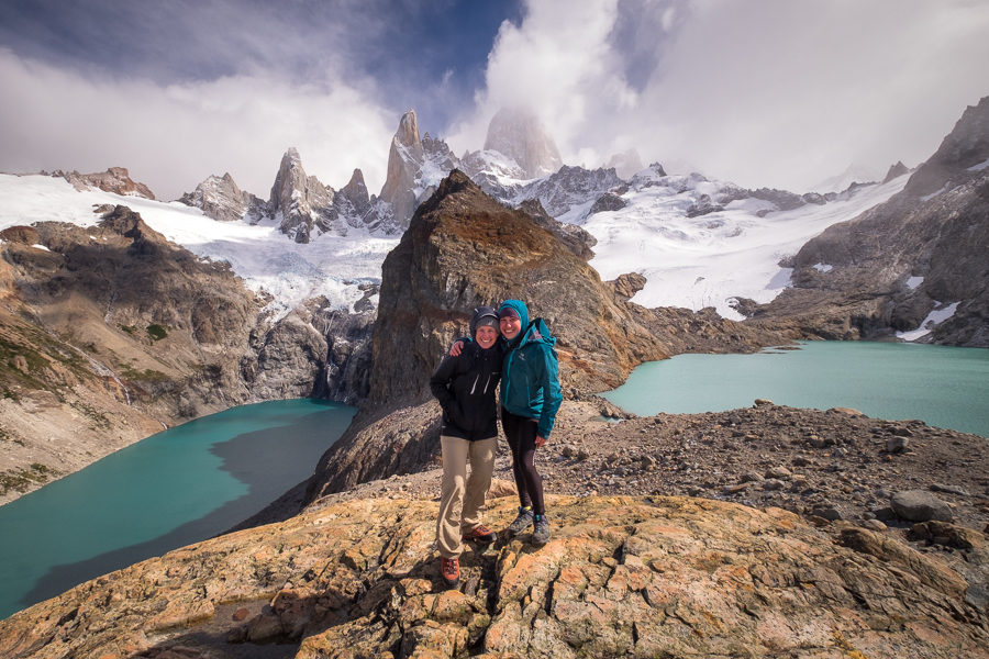 Mathilde and I at the Laguna de los Tres and Laguna Sucia - El Chaltén - Argentina