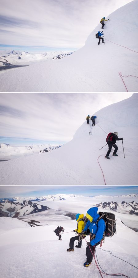 Climbing the summit mushroom of Gorra Blanca - South Patagonia Icefield Expedition - Argentina