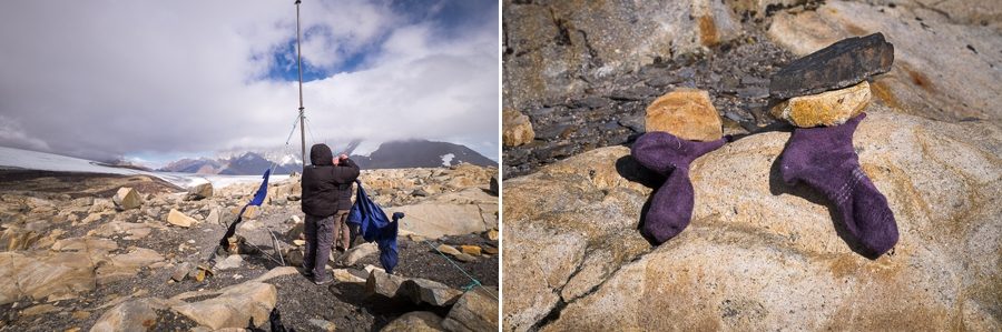 Drying clothes at Refugio Garcia Soto - South Patagonia Icefield Expedition - Argentina