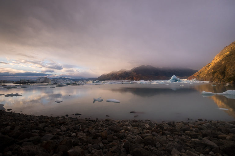 Dawn over the Bahía de los Témpanos - South Patagonia Icefield Expedition - Argentina