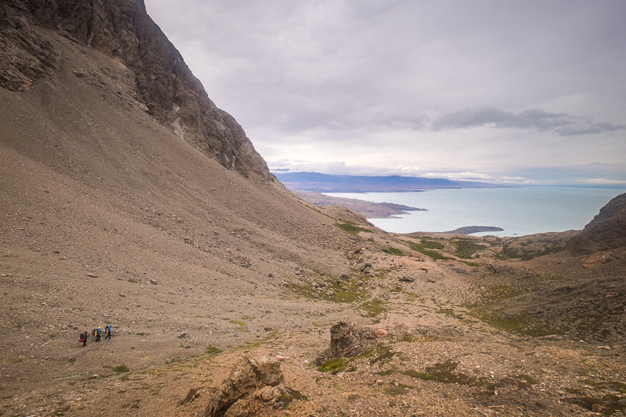 Descending from Paso Huemul - South Patagonia Icefield Expedition - Argentina