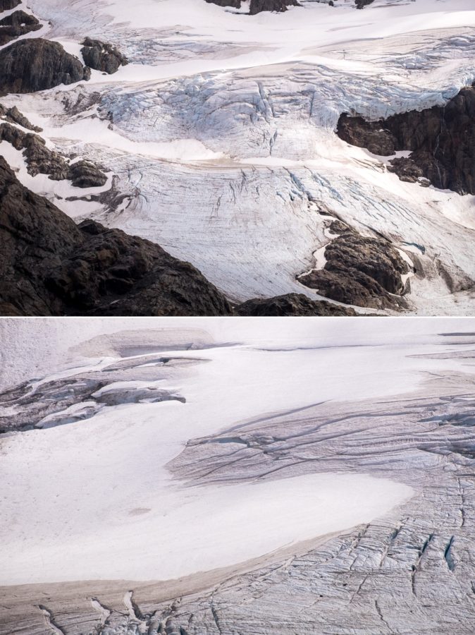 Patterns in the ice of the Vinciguerra Glacier - Ushuaia - Argentina