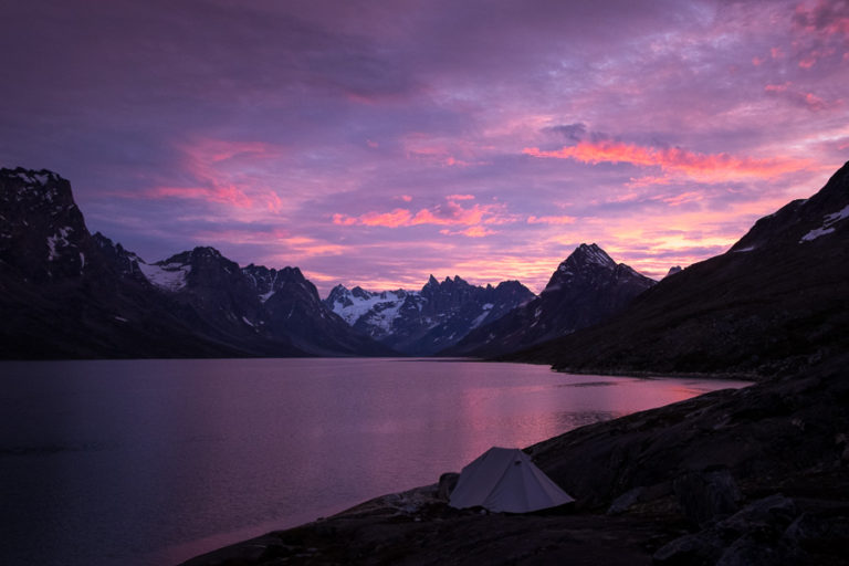 2am sunrise in East Greenland