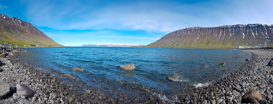 Panorama of Isafjordur fjord