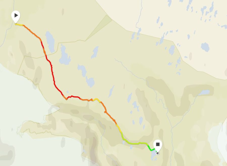 Basic Map of Day 2 of In the Shadow of Vatnajokull - from Movescount